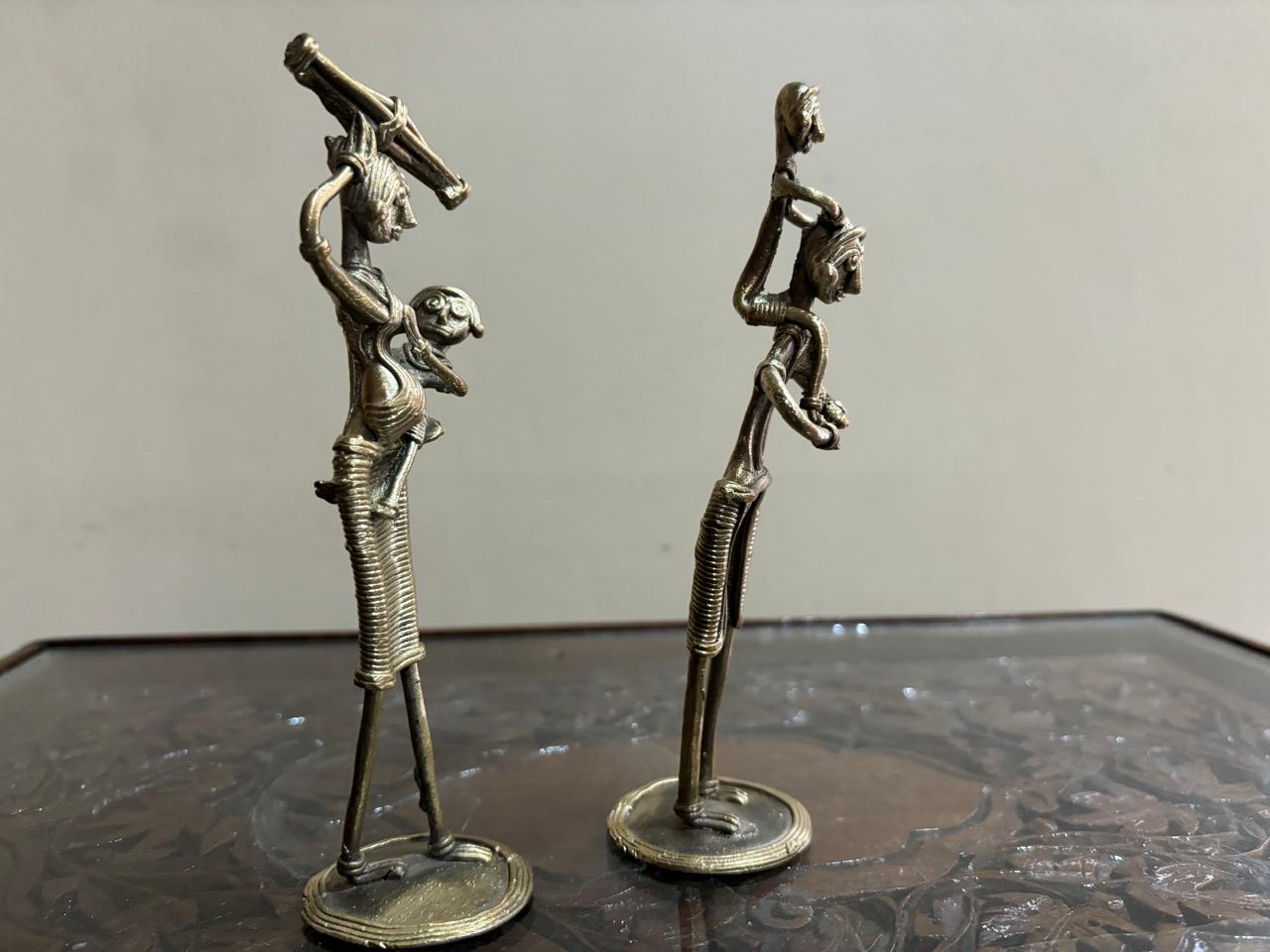 Bengal Dokra Brass Family of Men Women & 2 Children