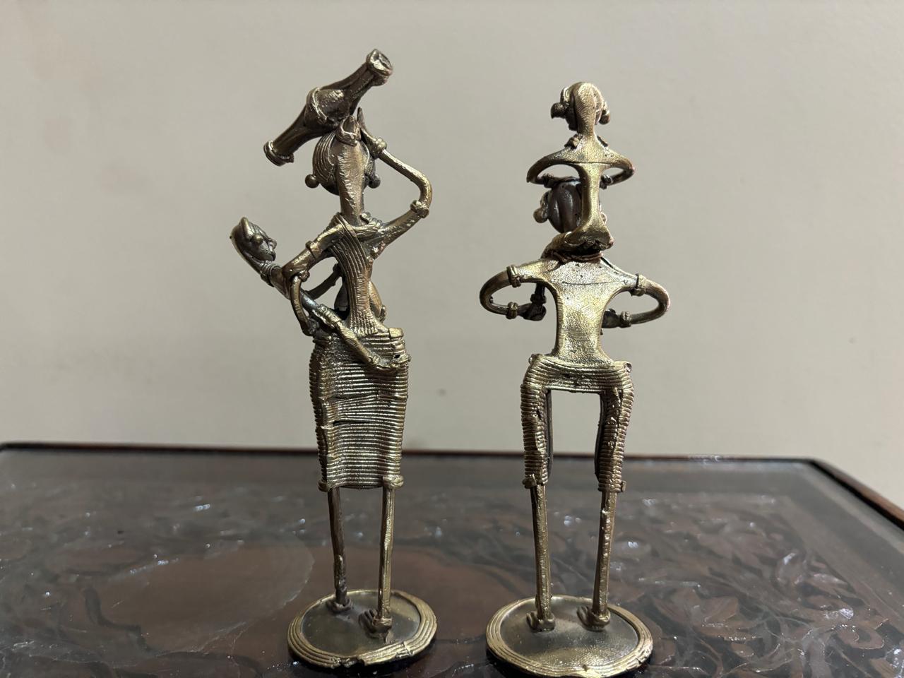 Bengal Dokra Brass Family of Men Women & 2 Children