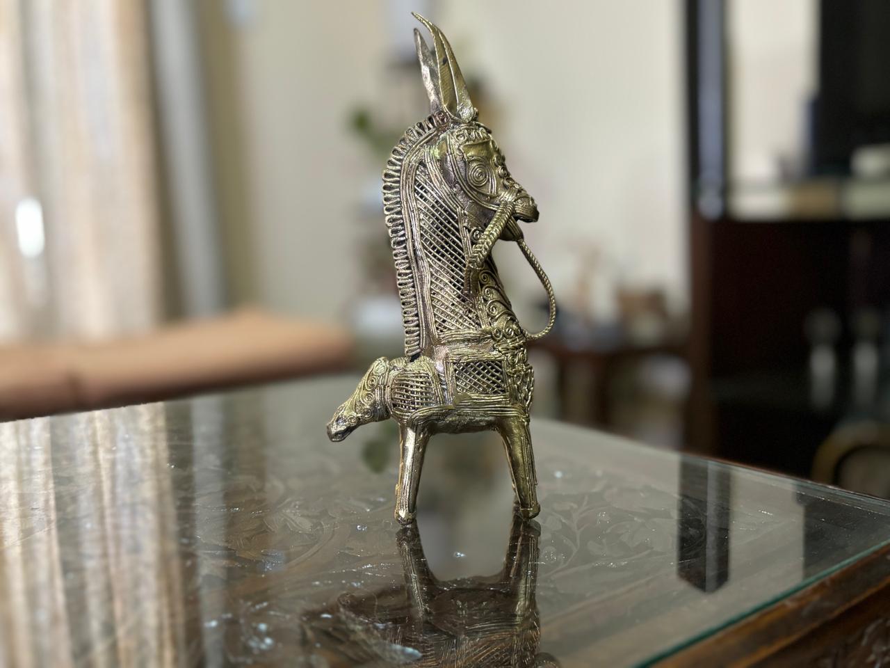 Bengal Dokra Brass Horse
