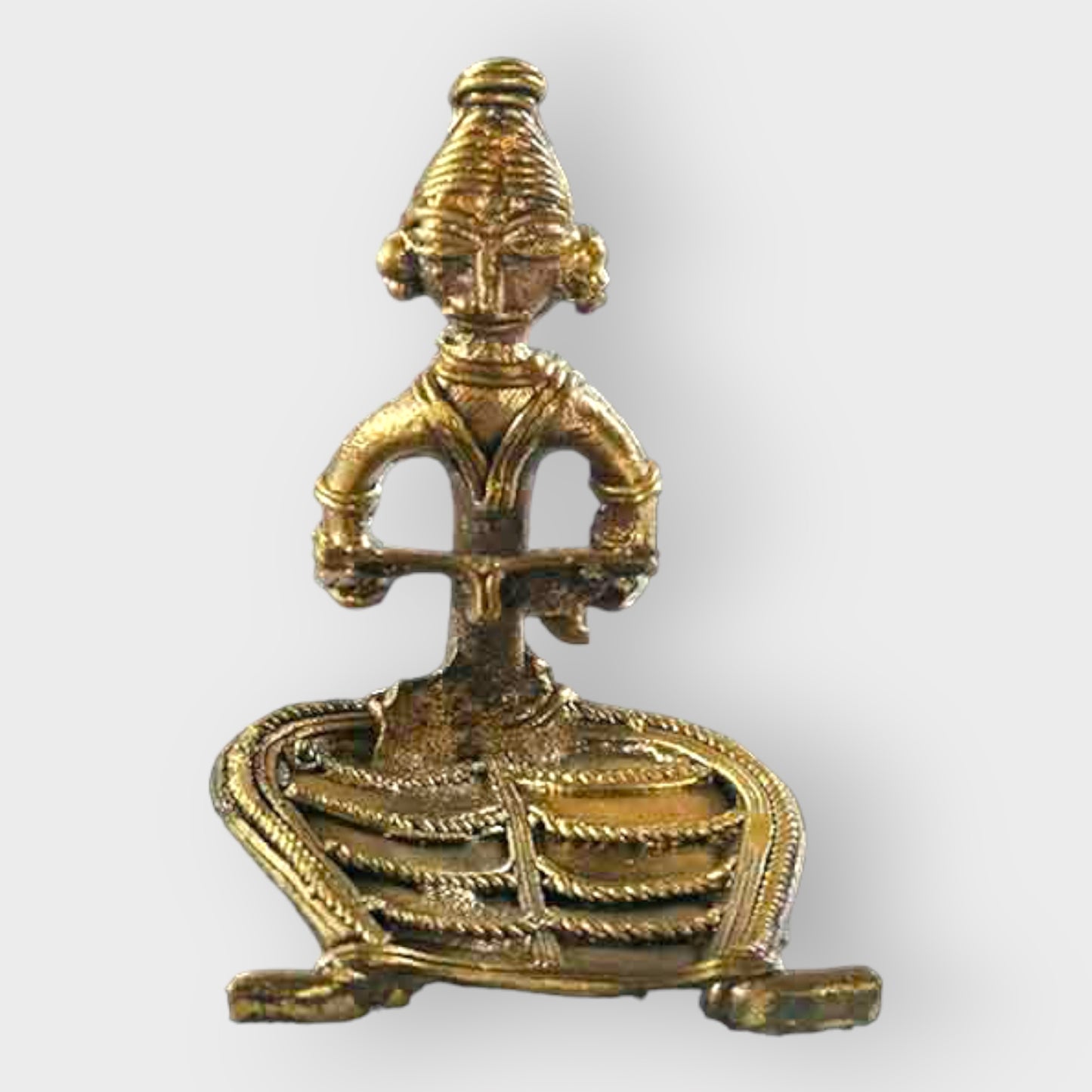 Bengal Dokra Brass Lady Reading A Book