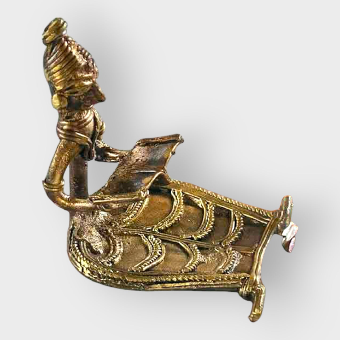 Bengal Dokra Brass Lady Reading A Book
