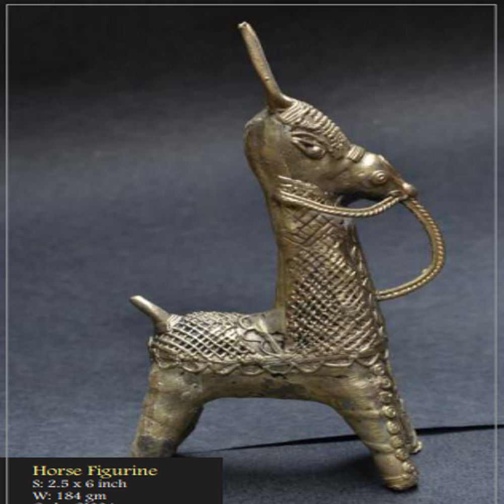 Bengal Dokra Horse Figurine Piece