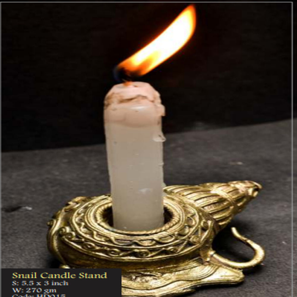 Bengal Dokra Snail Candle Stand