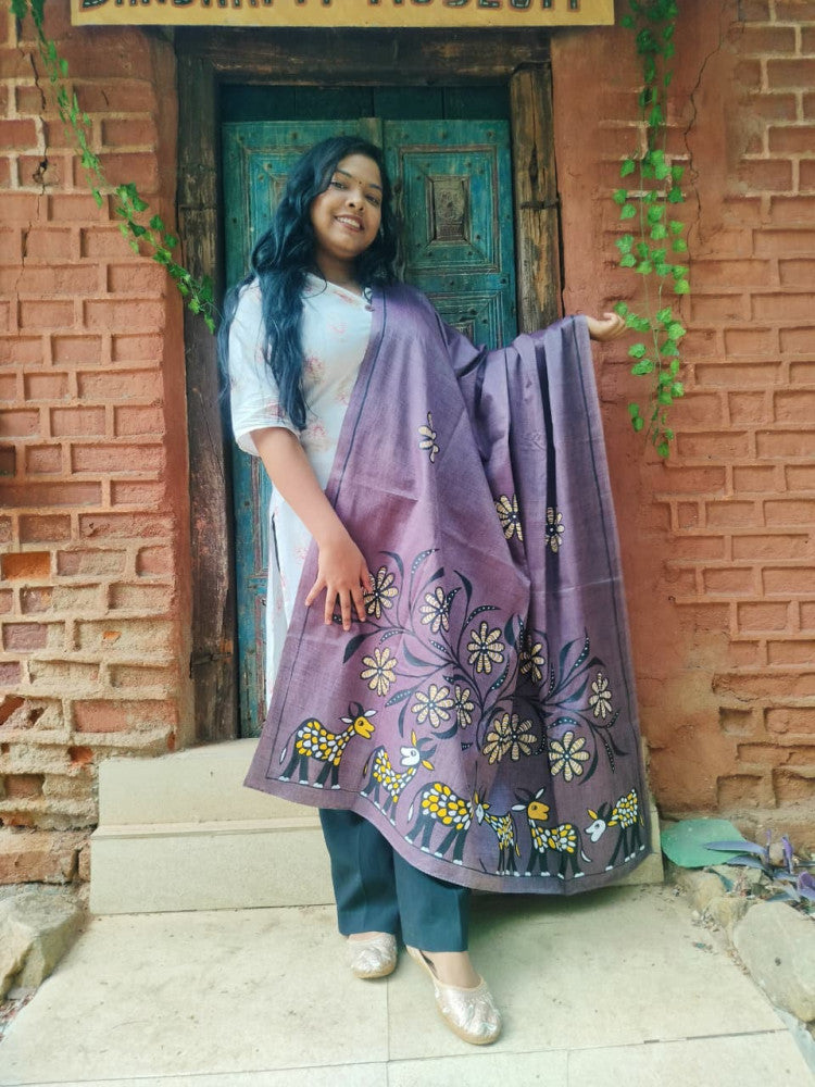 Bhagalpuri Silk Khovar Dupatta Style 2