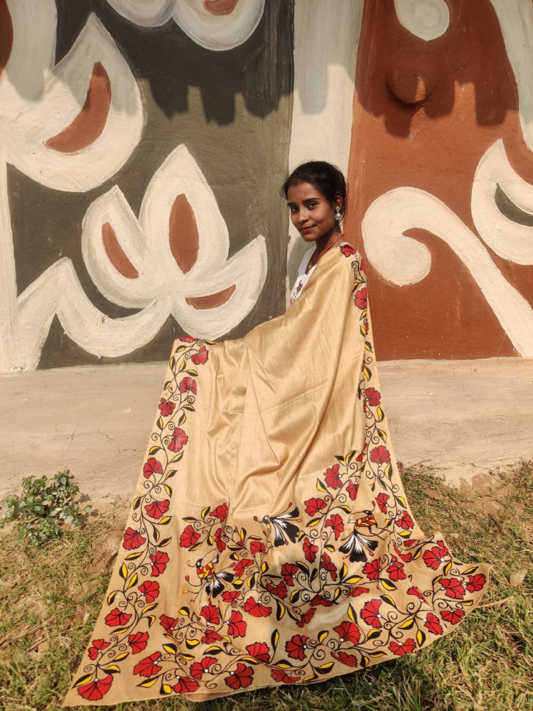 Bhagalpuri Silk Khovar Dupatta Style 8