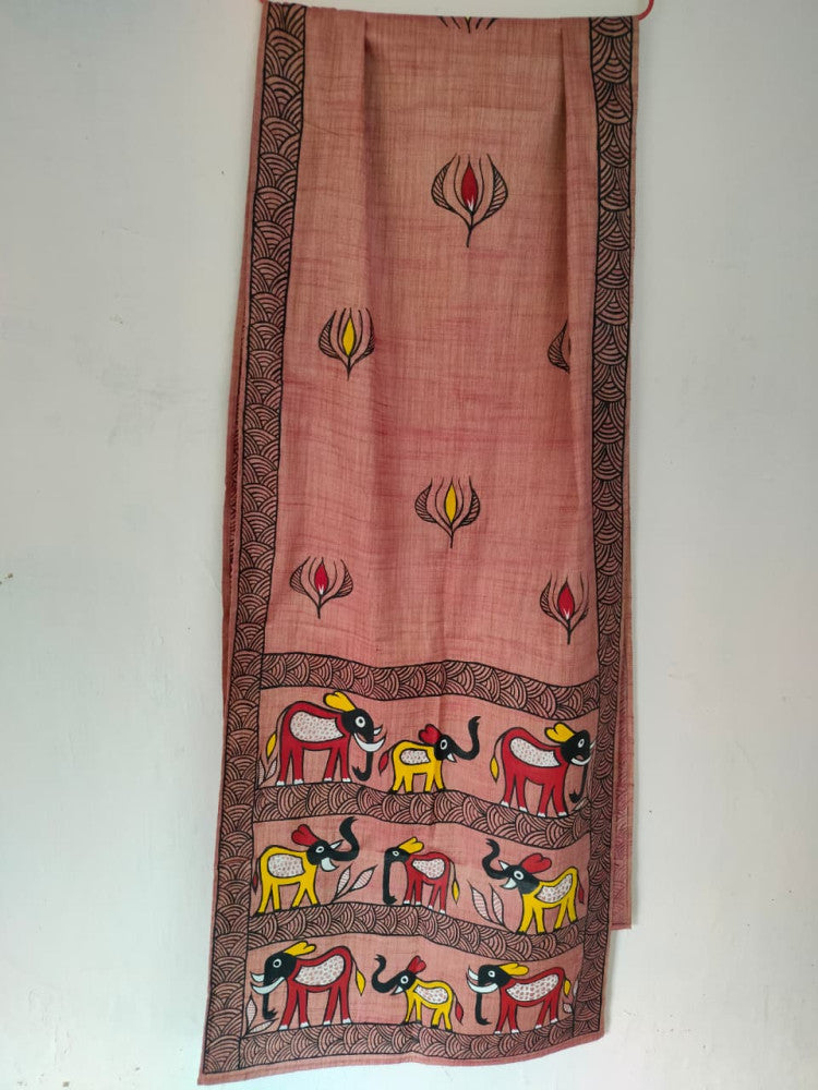 Bhagalpuri Silk Khovar Stole Style 10