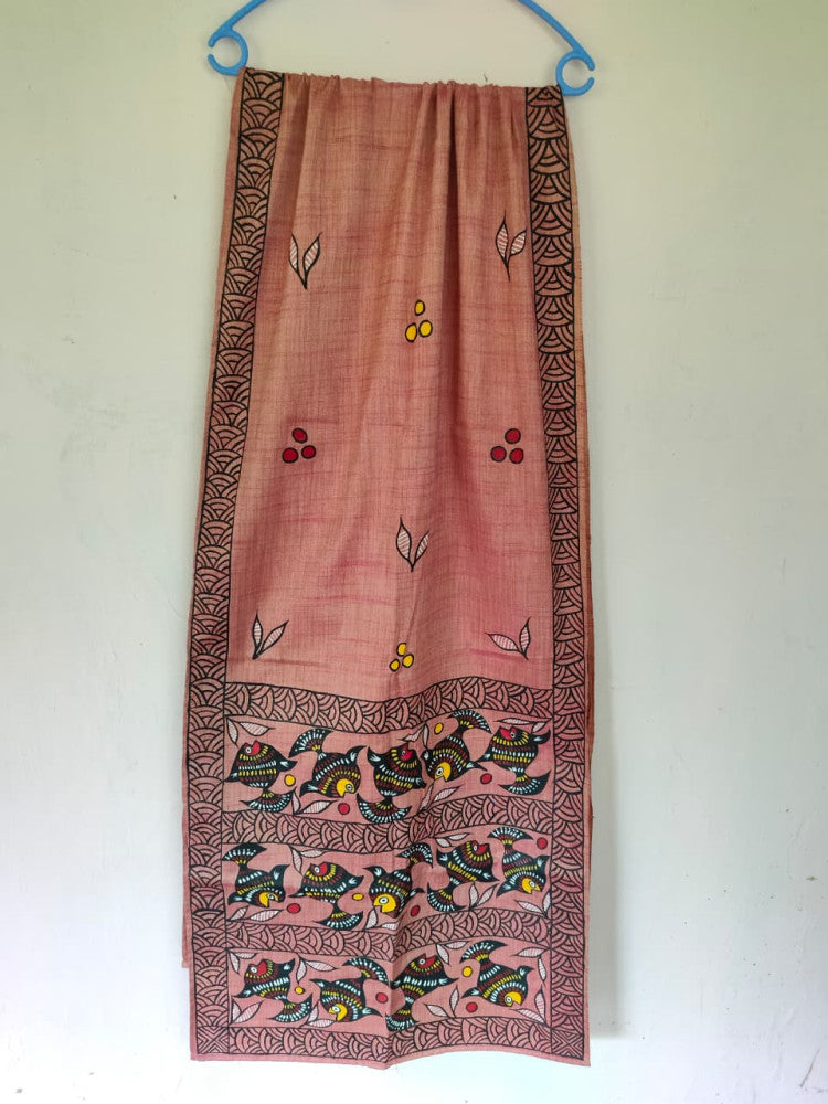Bhagalpuri Silk Khovar Stole Style 14