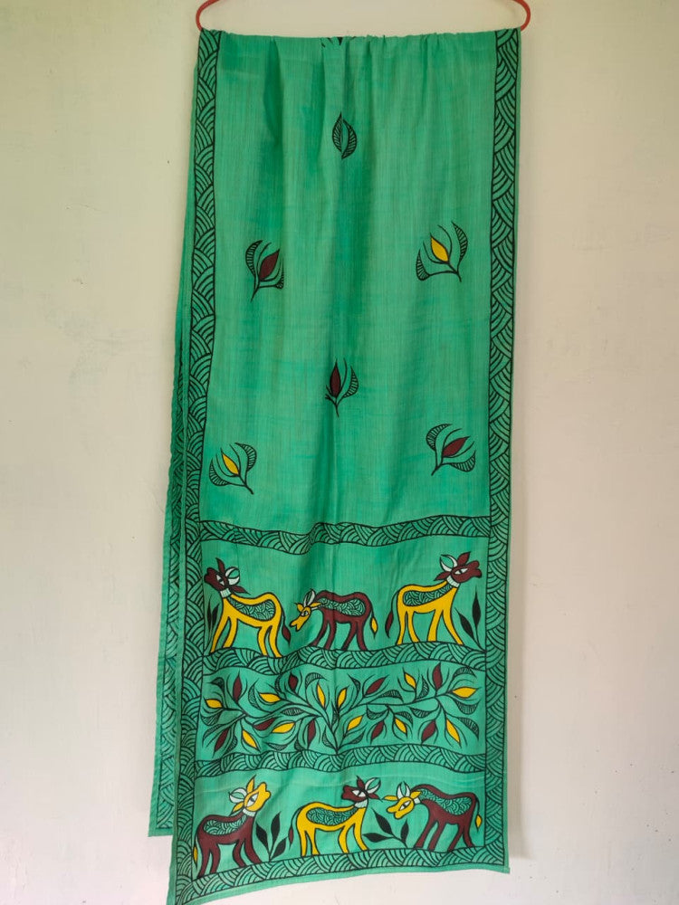 Bhagalpuri Silk Khovar Stole Style 15
