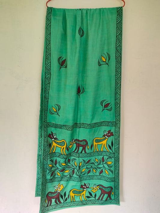 Bhagalpuri Silk Khovar Stole Style 15