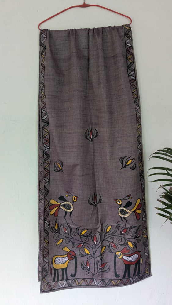 Bhagalpuri Silk Khovar Stole Style 21