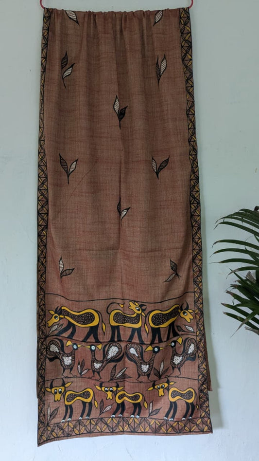 Bhagalpuri Silk Khovar Stole Style 9