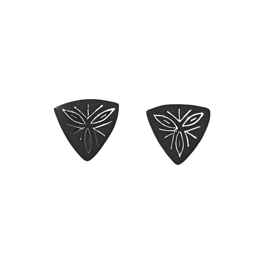 Bidriware Craft Earring with Intricate Inlay Design