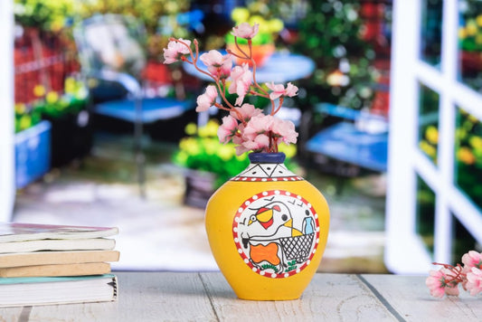 Bird Design Terracota Vase