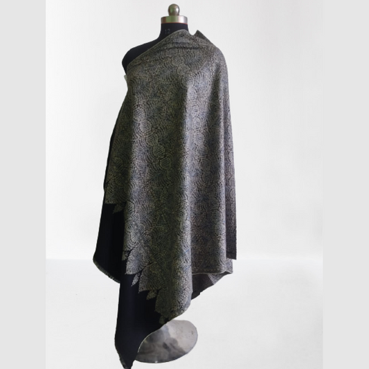 Black & Beige Prints Kani Shawl
