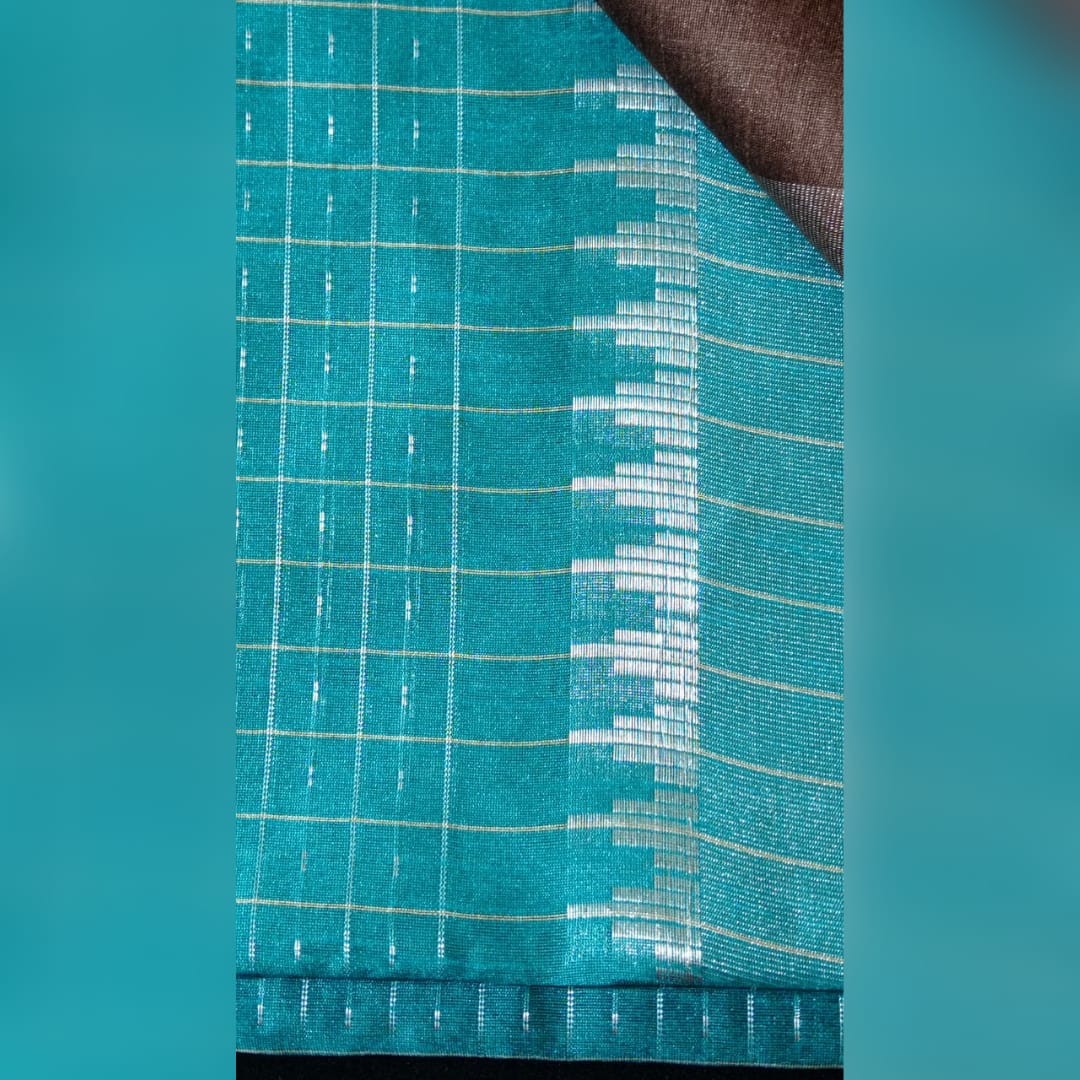 Blue & Black Champa Silk Saree