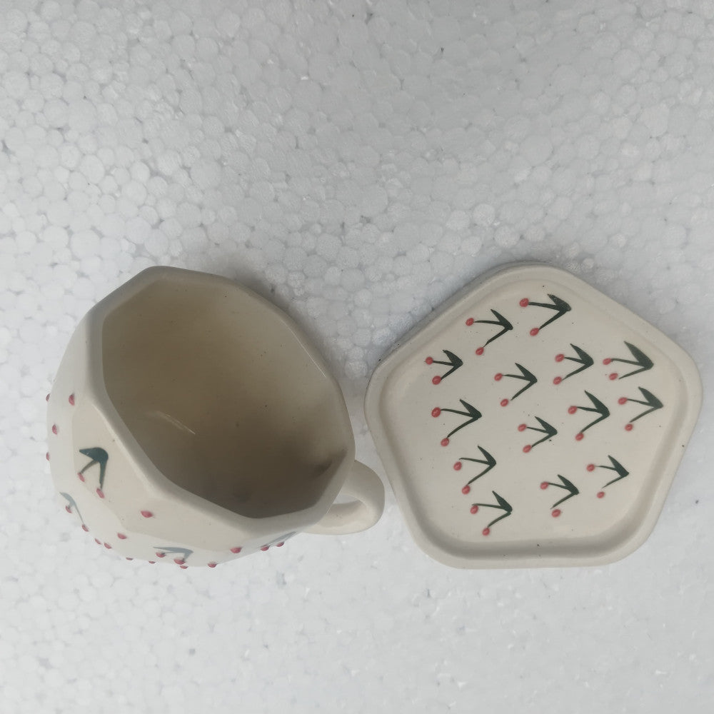 Blue Pottery Beautiful Tree Print Cup Coaster