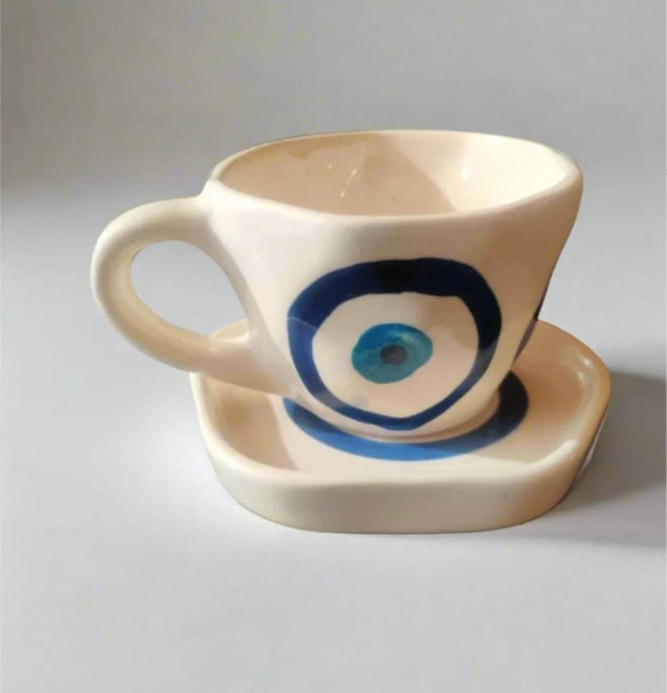Blue Pottery Blue Round Cup Coaster