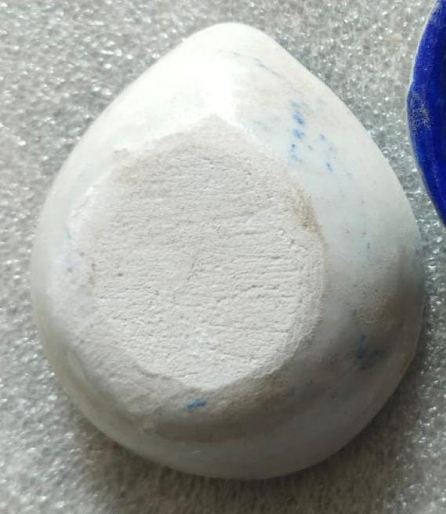 Blue Pottery Diya Blue Leaf Design