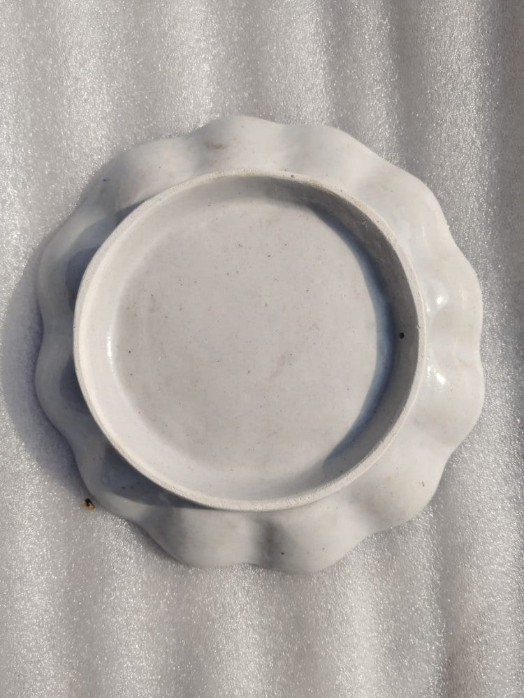 Blue Pottery Lotus Wall Plate 10 inch Style6