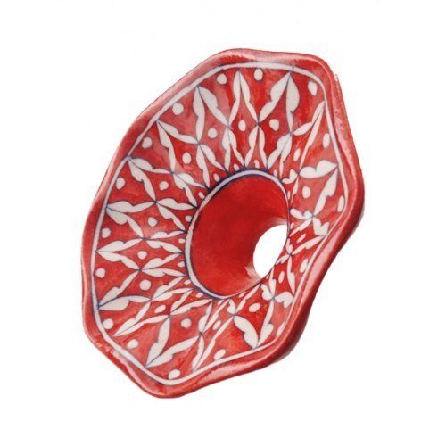 Blue Pottery Hanging Red Bulb Holder