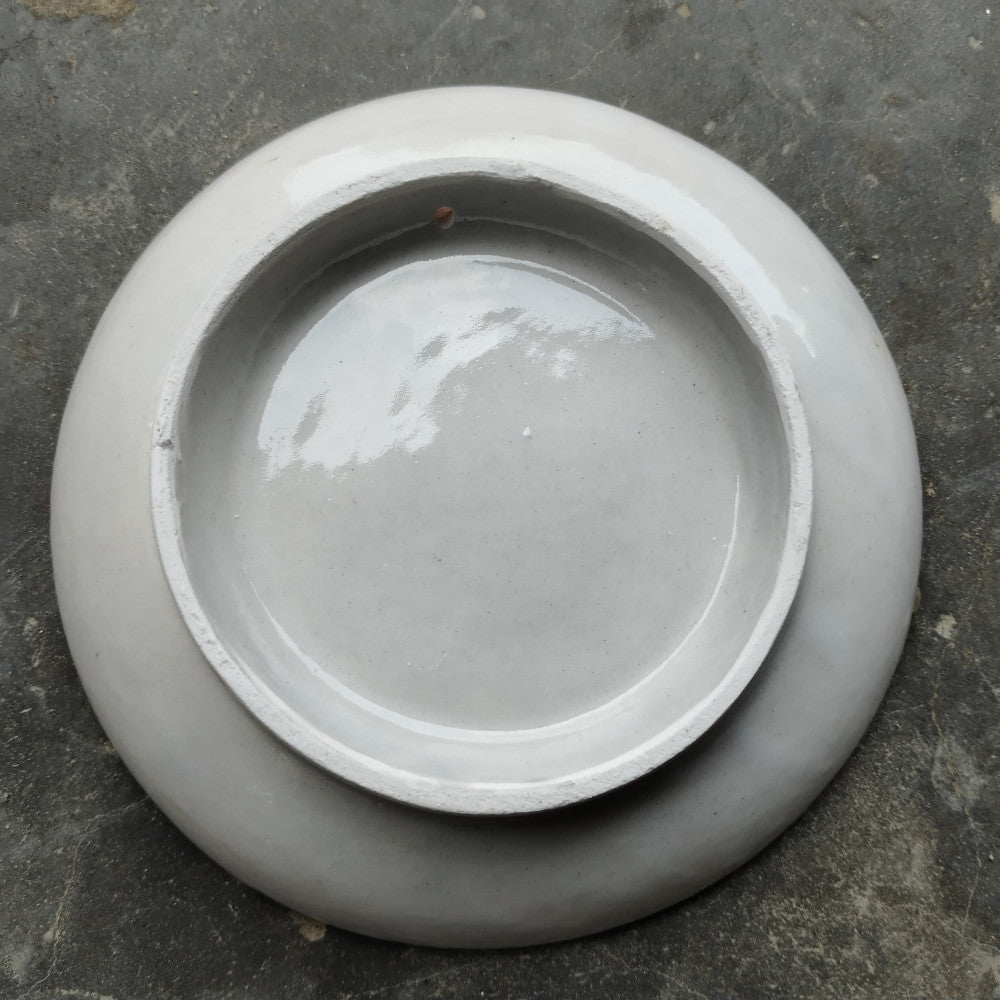 Blue Pottery Wall Hanging Plate 8 inch Style 9