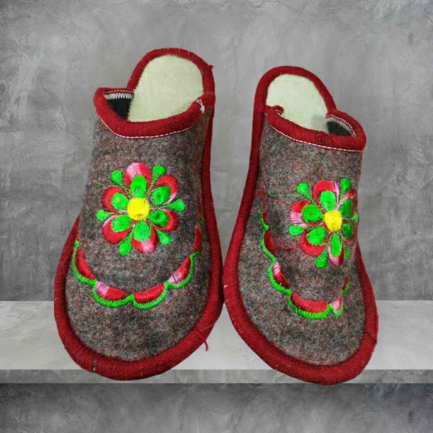 Chamba Chappal in Grey and Orange Colour