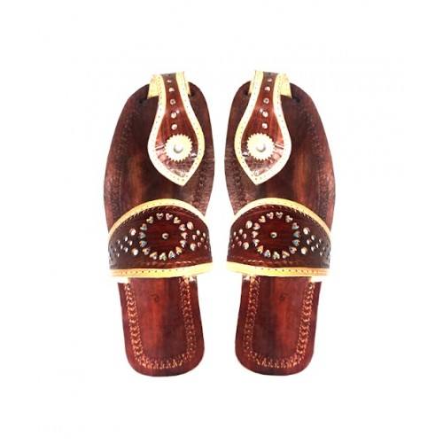 Leather Handcrafted Chamba Chappal Of Himachal For Women