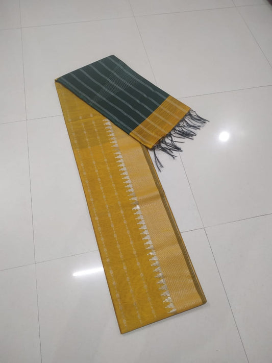 Champa Silk Yellow & Green Saree