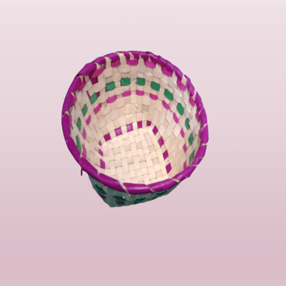 Chettinad Hand Woven Palm Leaf Container