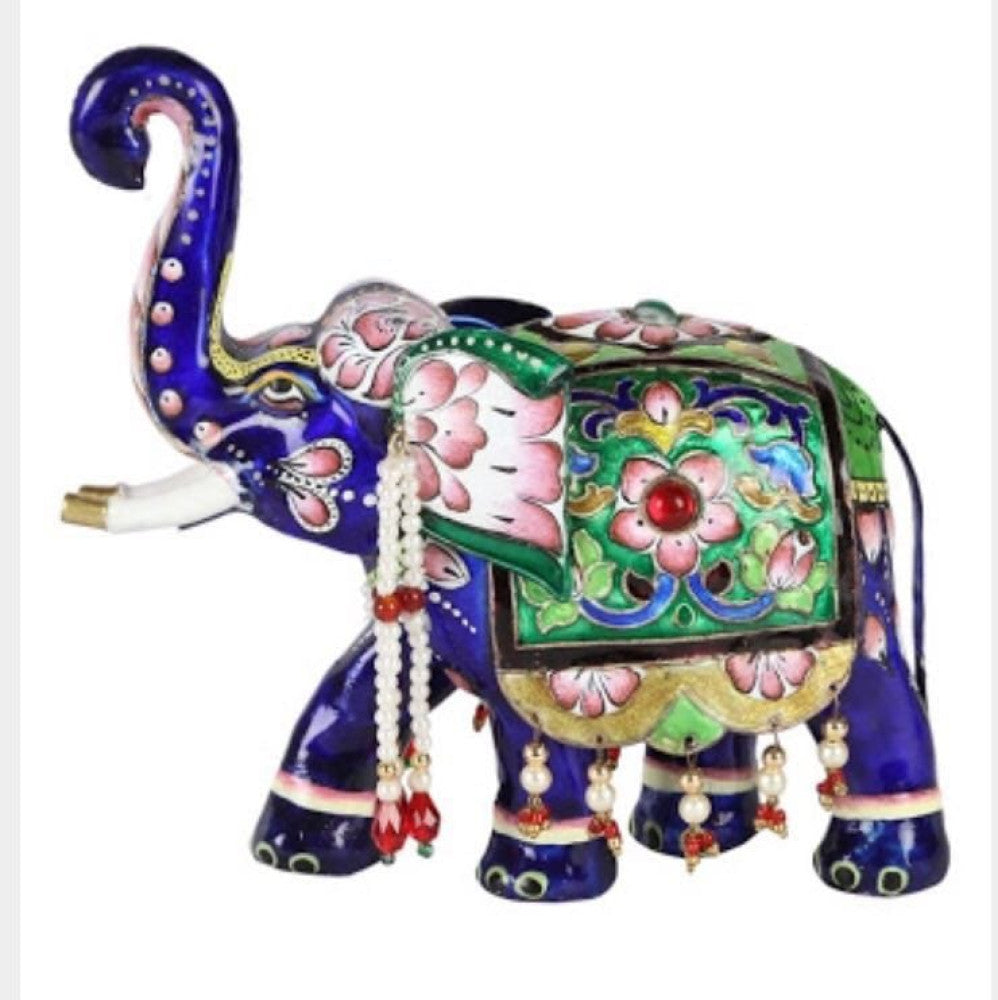 Classic Elephant Gulabi Meenakari Art