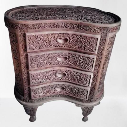 Classic Wardrobe Kashmir Walnut Wood Carving