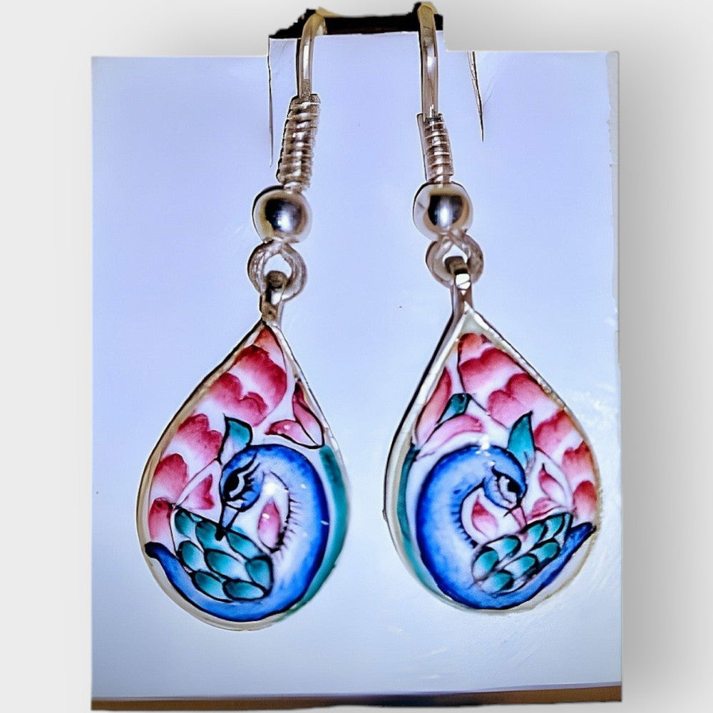 Classy Earrings Gulabi Meenakari Art