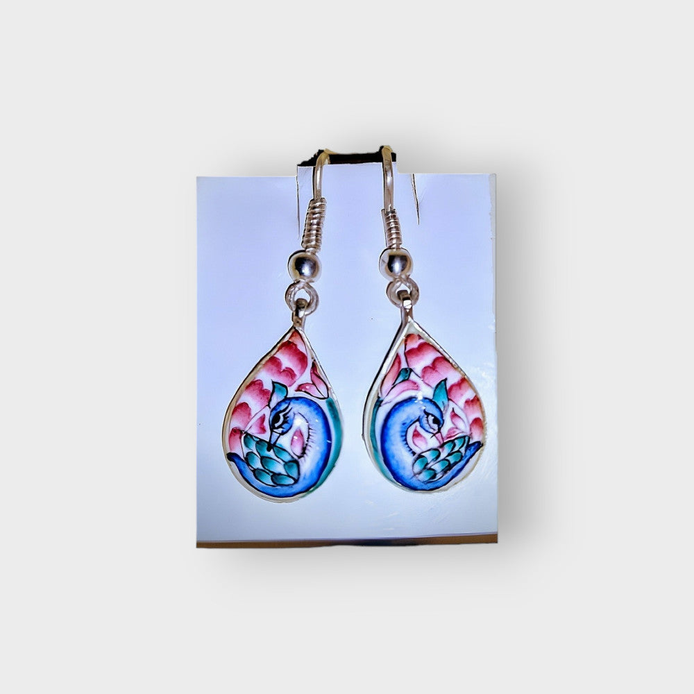 Classy Earrings Gulabi Meenakari Art
