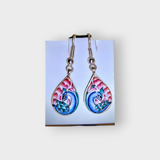 Classy Earrings Gulabi Meenakari Art