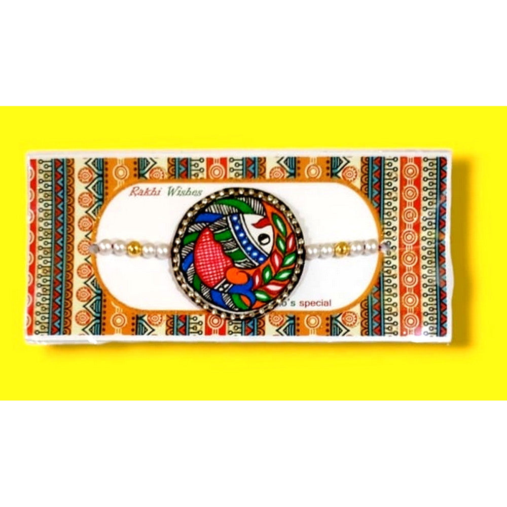 Classy Fish Pattern Madhubani Rakhi
