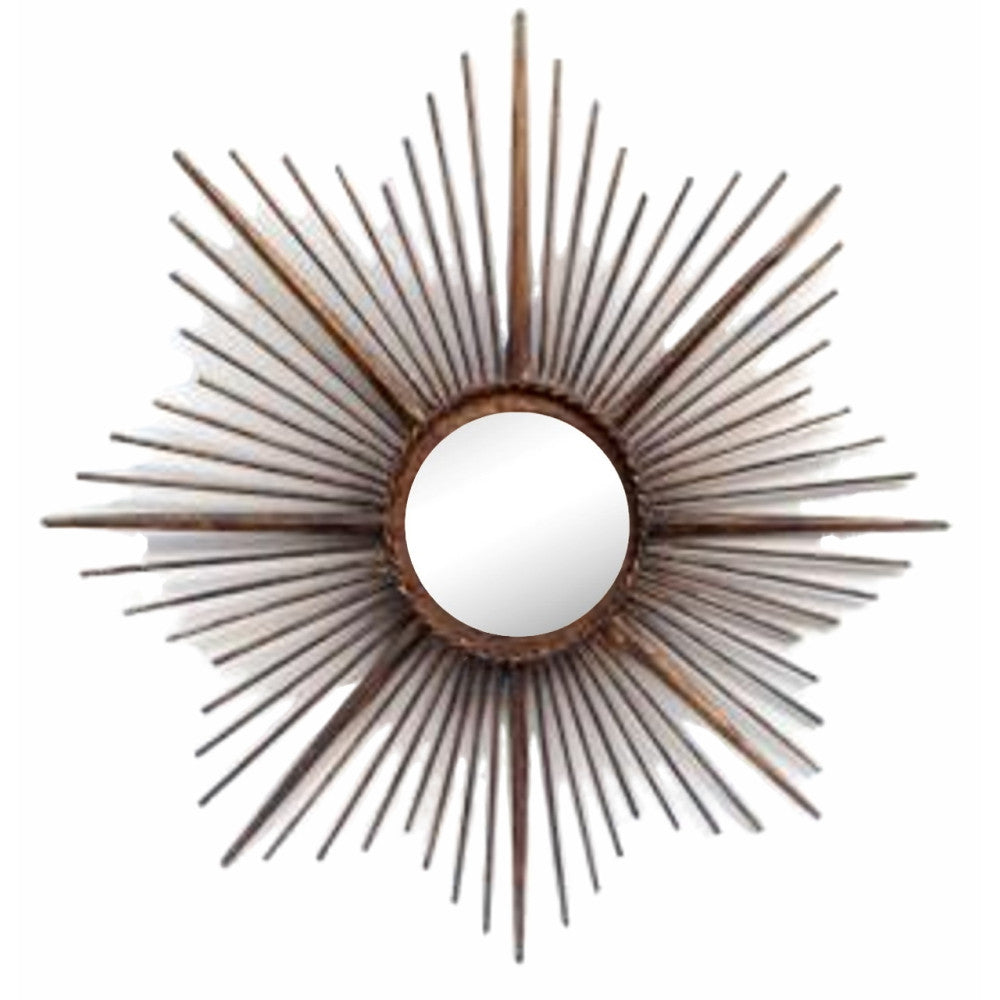 Classy Golden Iron Sun Mirror Frame
