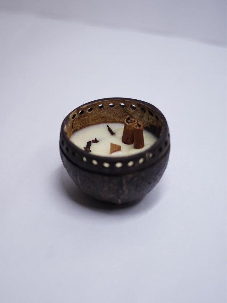 Coconut Shell Tealight Candle Holder