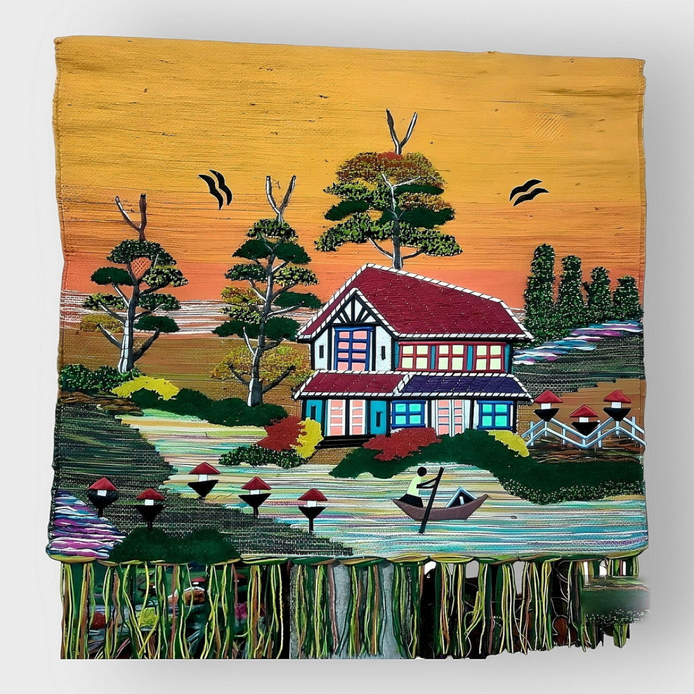 Colorful Jute Wall Hanging