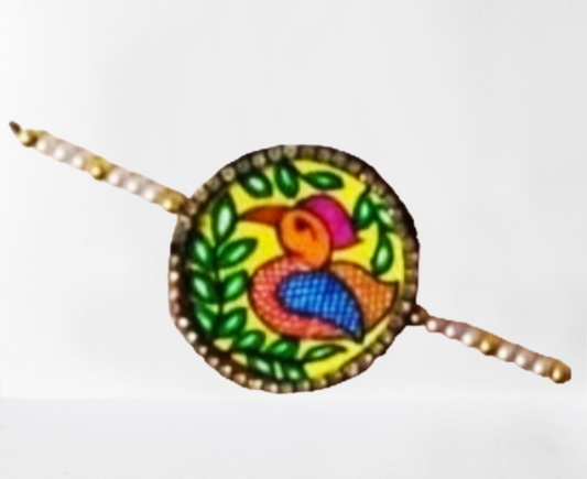 Colourful Bird Design Madhubhani Rakhi