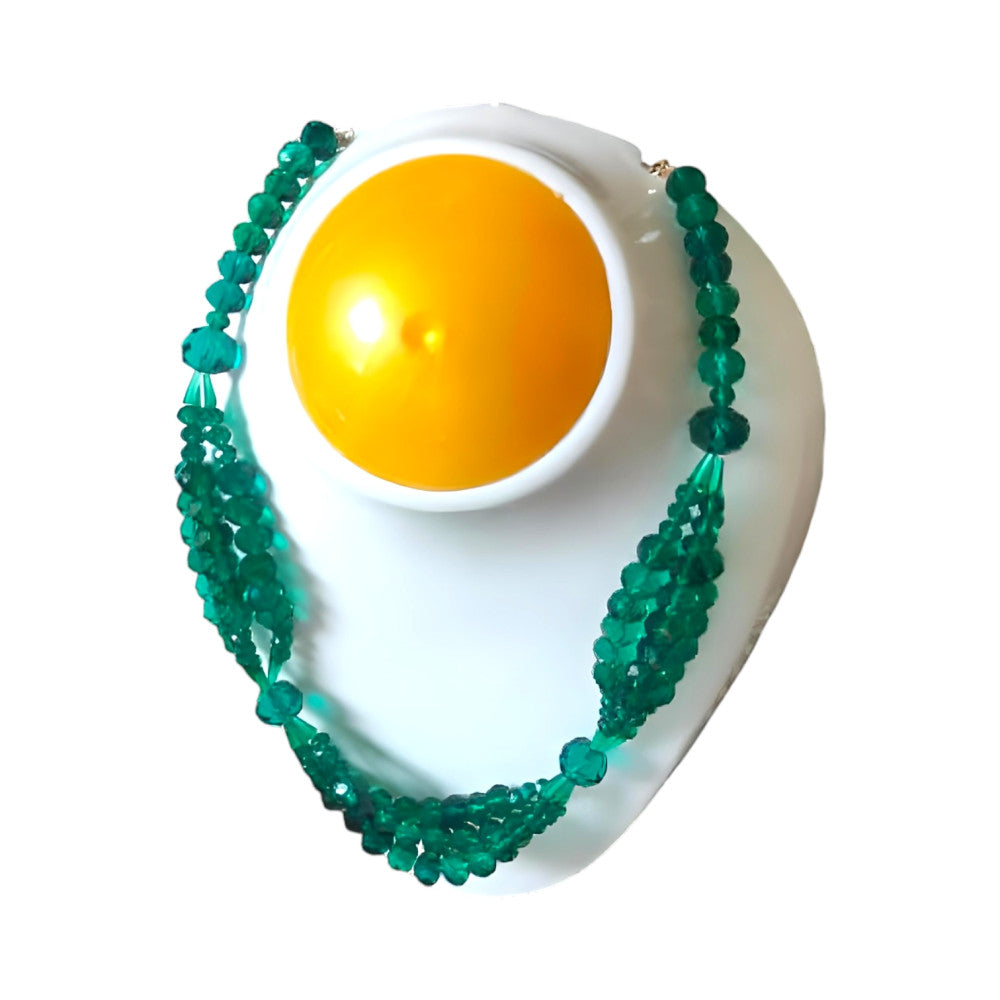 Colourful Turquoise Glass Beads Necklace Set