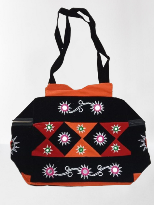 Colourul Black Vanity Bag Pipli Work