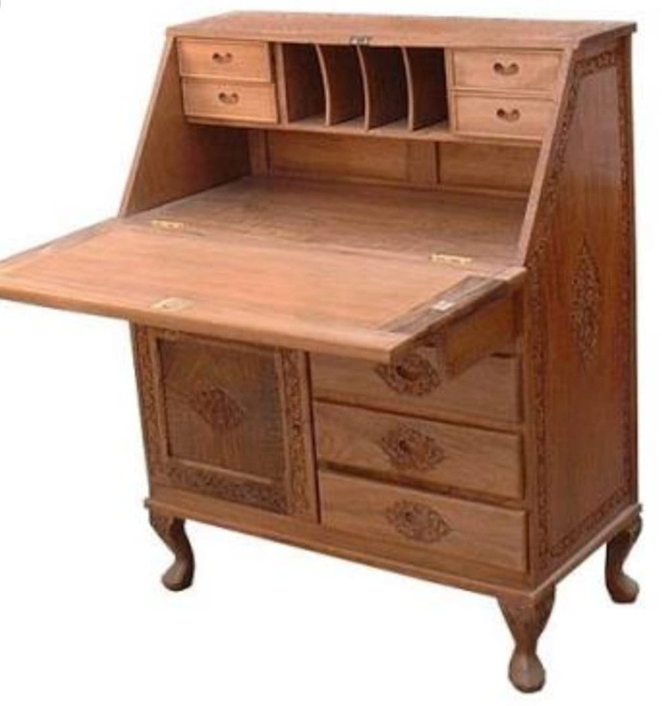 Computer Stand Kashmir Walnut Wood Carving