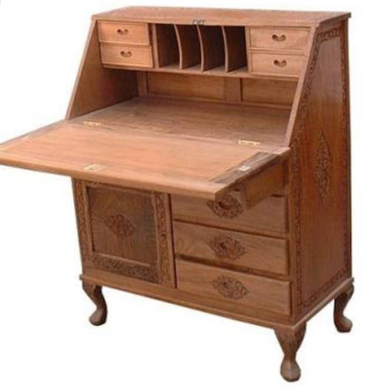 Computer Stand Kashmir Walnut Wood Carving