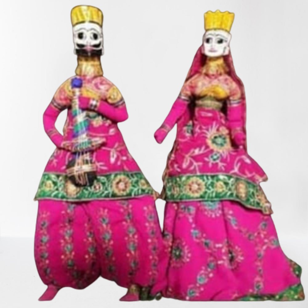 Dark Pink Kathputhlis Pair Of Rajasthan