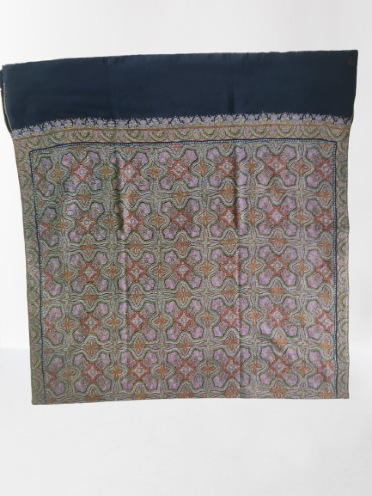 Dashing Black Floral Prints Kani Shawl