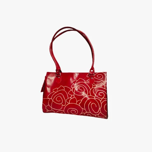 Dashing Red Shoulder Leather Bag