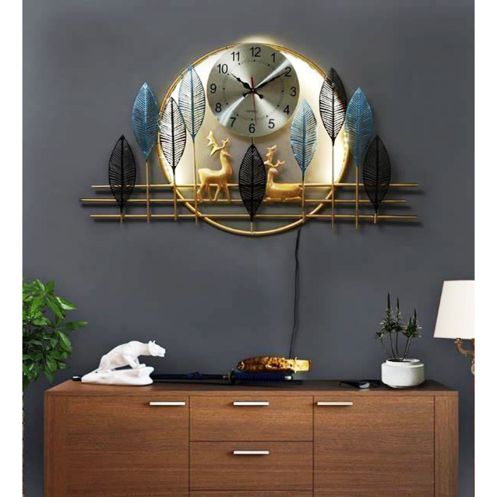 Decorative Metal Wall Art With Clock