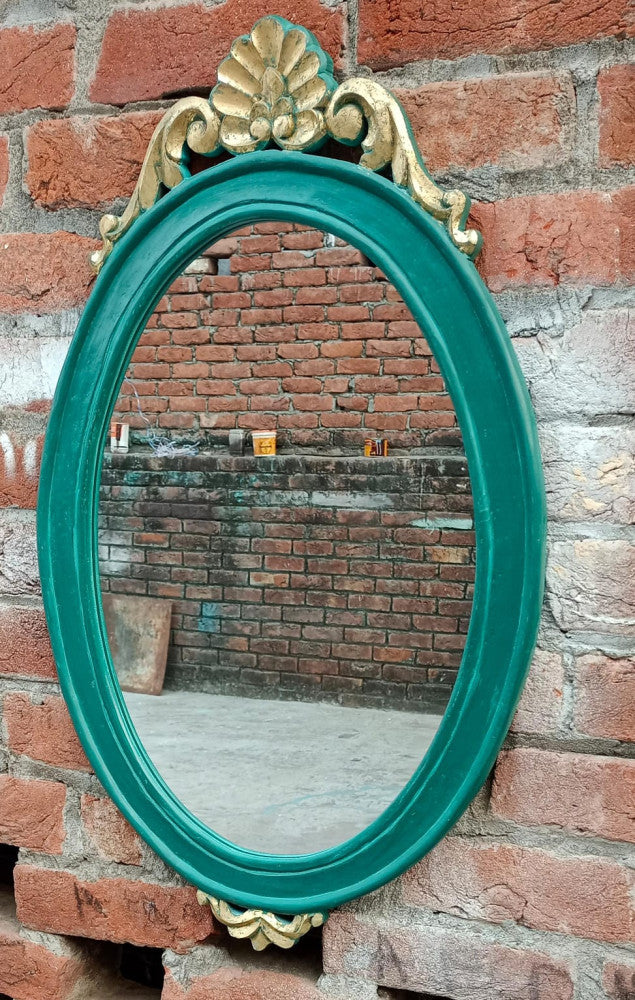 Designer Oval Wooden Mirror Frame