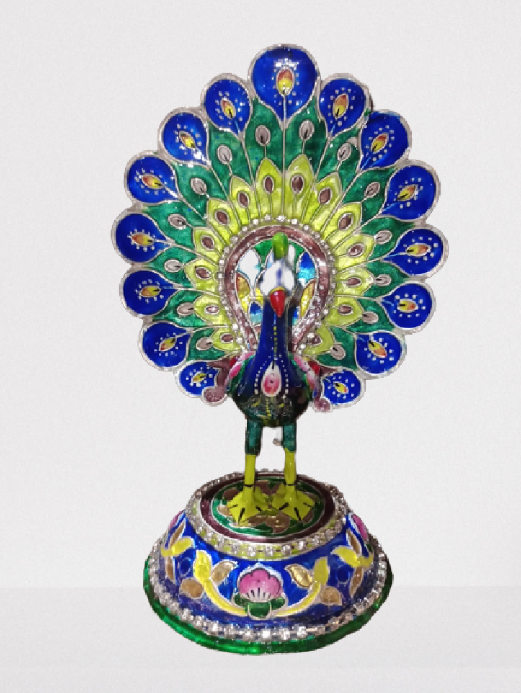 Designer Peacock Dancing Meenakari Art