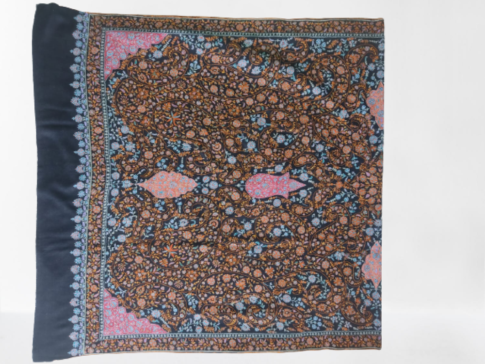 Designer Pink & Brown Kani Shawl